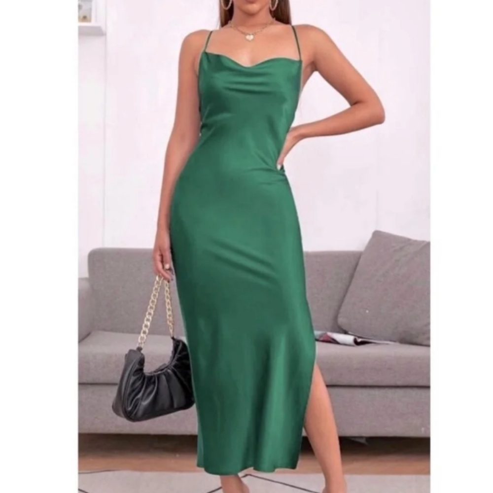 Shein green dress